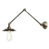 Adjustable Hat Wall Light - Antique Silver